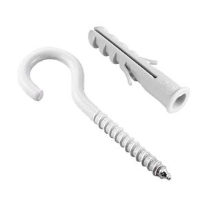 Gancho com Bucha Bemfixa 6 MM Branco