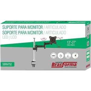 Suporte Articulado para Monitor Brasforma 13" a 27" Preto
