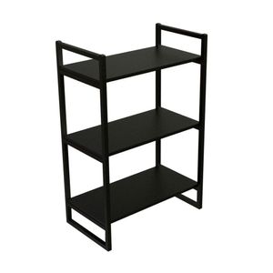 Estante Industrial com 3 Prateleiras Preto 60x30CM - EIP1-6030 - Brasforma