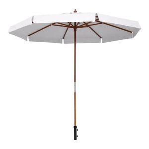 Ombrelone Central de Madeira sem Base Redondo Branco 2M - Bel