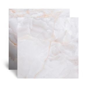 Porcelanato Marmorizado Polido Retificado Onix Bianco Tipo A 90X90CM - CD0599B1 - Biancogres