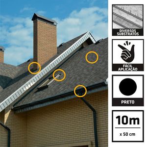 Fita Asfáltica Multiúso Aluminizada Autoadesiva Multiseal 50X10CM - Sika