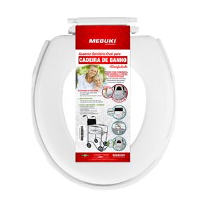 Assento Sanitário Mebuki para Cadeira de Banho Fechado Almofadado