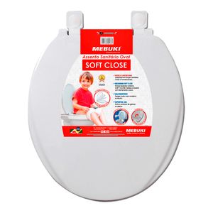 Assento Sanitário Mebuki Oval Soft Close Branco