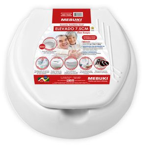 Assento Sanitário Mebuki Oval Elevado de 7,5 Cm