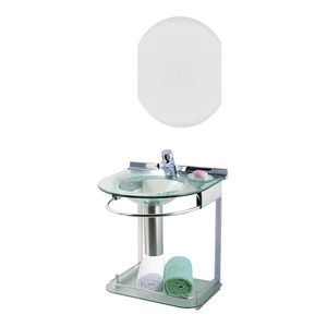 Conjunto Lavabo Cris Metal Cris Mold com Espelho 62,5 CM