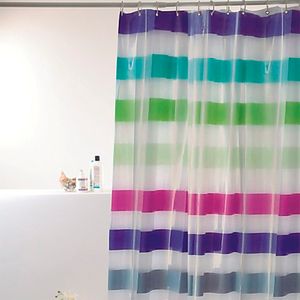Cortina Uzoo para Box Geométrica Listra Multicolorida 198X180 Cm Pvc