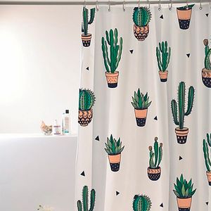 Cortina Uzoo para Box Natural Cactus Verde 198X180 Cm Poliester