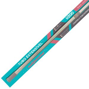 Tubo Extensível para Cortina Uzoo Multifuncional Branco Regulável 120 A 200 Cm Alumínio Polido