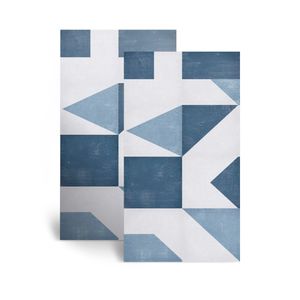 Revestimento Decorado Acetinado Retificado Angoli Blu Tipo A 32X60CM - BR0766B1 -Biancogres