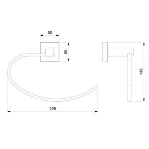 Toalheiro de Parede Anel Cromado - B8004C8CR0 - Celite