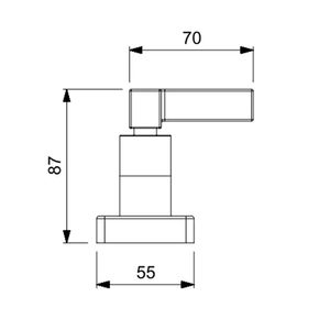 Acabamento de Registro para Base Reforma Elite Cromado 1/2" 3/4" e 1" - B5006C8CRB - Celite