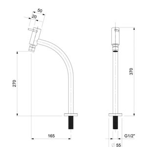 Torneira de Mesa Bica Alta com Arejador para Cozinha Artic Basic Cromada - B5004C7CRB - Celite