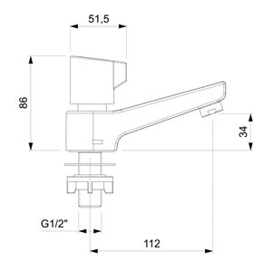 Torneira de Mesa Bica Baixa para Lavatório Fit Cromada - B5006CNCRB - Celite
