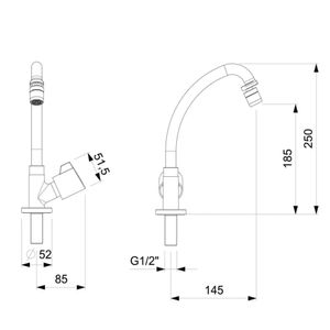 Torneira de Mesa Bica Média com Arejador Articulado Fit Cromada - B5010CNCRB - Celite