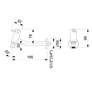 Torneira de Parede com Arejador Articulado Artic Basic Cromada - B5005C7CRB - Celite
