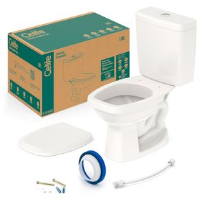 Conjunto Acoplado com Acionamento Duplo 3|6 Litros e Kit de Instalação Like Branco - 1647230011300 - Celite