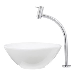 Kit Cuba Redonda de Apoio e Torneira Bica Alta Basic R1 Branco - 1737250012300 - Celite