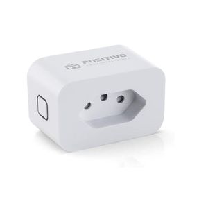 Smart Plug Tomada Inteligente Wi-Fi Compatível com Alexa Bivolt Branco 10A 1000W - Positivo