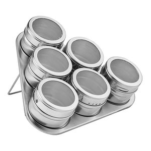 Porta Condimento Hauskraft Magnet Inox 6 Peças