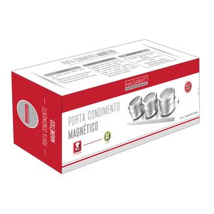 Porta Condimento Hauskraft Magnetico Inox 3 Peças Prata