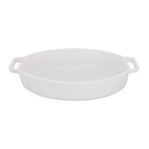 Travessa Refrataria Hauskraft Oval Porcelana 29,3cm Branca