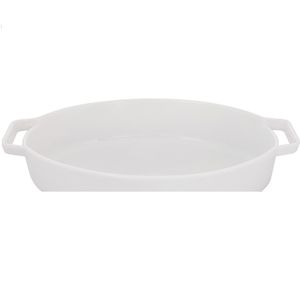 Travessa Refrataria Hauskraft Oval Porcelana 29,3cm Branca
