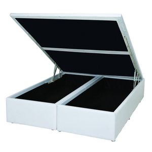 Box Baú Ortobom Casal Corino Branco 188 x 138 x 38 CM