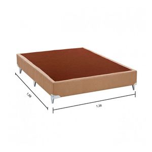 Box para Colchão de Casal Sommier Bege Camurça 138X188X30CM - Ortobom