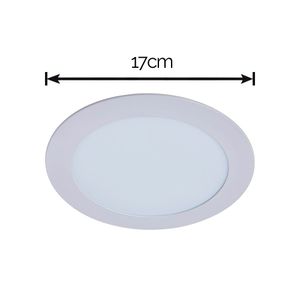 Painel Led de Embutir Redondo Recuado Lux Amarelo 18W 3000K - 15140071 - Taschibra