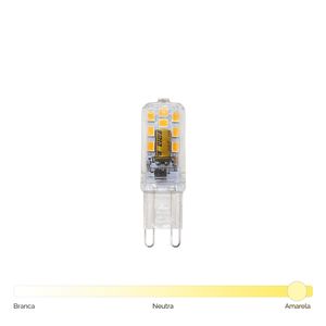 Lâmpada de Led Espiga Drops G9 Amarela 3W 2200K - 11080551 - Taschibra