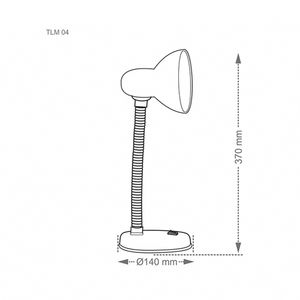 Luminária de Mesa Articulável E27 40W TLM 04 Kids Branca - 65020011-01 - Taschibra