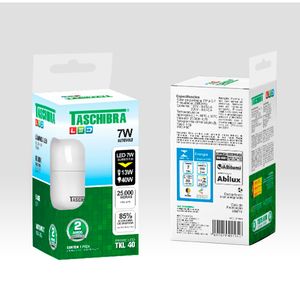 Lâmpada LED Bulbo 7W  TKL40 Luz Branca 6500K Bivolt  - 130752 - Taschibra