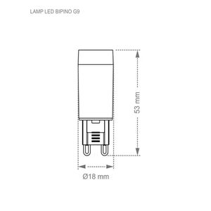 Lâmpada LED Bipino G9 3W Luz Amarela 3000K 220V - Taschibra