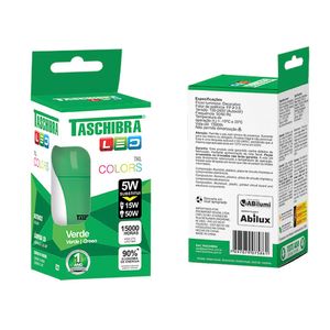 Lâmpada LED TKL Colors 5W Verde 100-240V - 11080393 - Taschibra