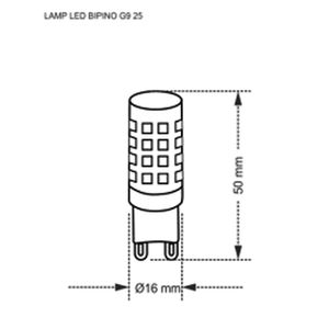 Lâmpada LED Bipino G9 3W Luz Amarela 2700K 220V - Taschibra