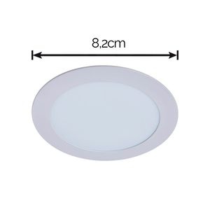 Painel Led de Embutir Redondo Lux Amarelo 3W 3000K - 15090163 - Taschibra