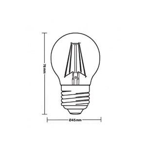 Lâmpada LED em Filamento Bolinha Color G45 Amarela Autovolt - Taschibra