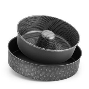 Kit De Assadeiras Antiaderente Enjoy Cinza 2 Peças - Alegrete