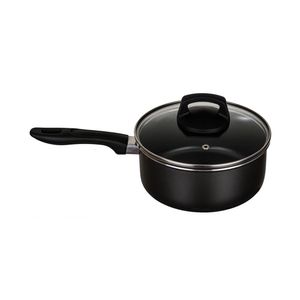 Panela De Alumínio Com Tampa De Vidro Enjoy Cinza 18Cm - Alegrete