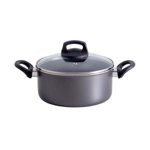 Caçarola Em Alumínio Com Tampa De Vidro Enjoy Cinza 22Cm - Alegrete
