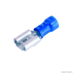 Terminal Fêmea Iwasaki 1,5 a 2,5 MM 6,5 MM Azul