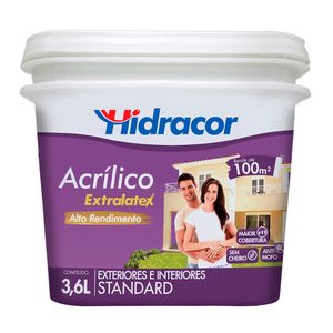 Tinta Imobiliária Hidracor Fosco Extralatex Branco Neve  3,6 Galão