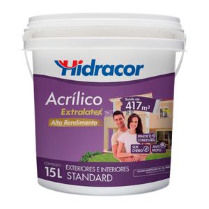Tinta Imobiliária Hidracor Fosco Extralatex Branco Gelo Balde  15 Litro