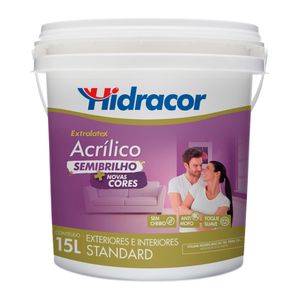 Tinta Imobiliária Hidracor Semi-Brilho Extralatex Marfim Balde  15 Litro