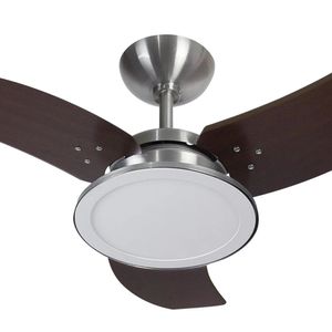 Ventilador de Teto com LED Tron Venom 3 Pás Alumínio 130W 220V