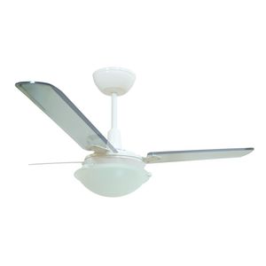 Ventilador De Teto Citrino Com Luminaria 12W Branco Com Pas Transparentes 130W 220V - Tron