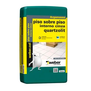 Argamassa Interna para Porcelanato Piso Sobre Piso Cimentocola Cinza 20KG - 0046.00001.0020PL - Quartzolit