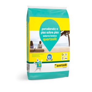 Argamassa Interna e Externa para Porcelanatos e Piso Sobre Piso Branco 20KG - 0100.00000.0020PL - Quartzolit