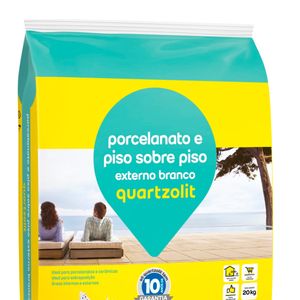 Argamassa Interna e Externa para Porcelanatos e Piso Sobre Piso Branco 20KG - 0100.00000.0020PL - Quartzolit
